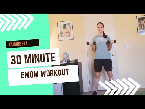 30 Minute EMOM/HIIT/ Full Body Home Workout with Dumbbells