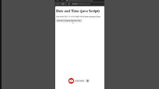 Java Script Date And time HTML || Code With Hari || #coding #html5 #javascript #css