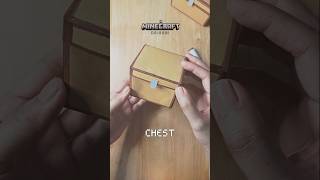 Minecraft Chest | origami gift box with hinged lid #origami #diy #reuse