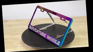 ADVENTURE MOBILE Neo chrome customized license plate frame #adventuremobile #neochrome #licenseframe