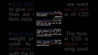 CSS font properties #webdeveloper #htmlbeginners #csstutorial #webdevelopment