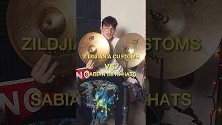 Zildjian A Customs vs. Sabian B8 Hi-hat comparison #drums #drummer #drumming #hihats #cymbals