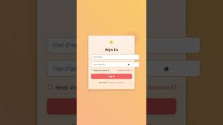 Simple Login Forms Design🔥Using HTML CSS | shorts #coding #trend #frontend #website #css #transition