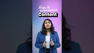 English Pronunciation Practice - How to Pronounce CONTENT? #pronunciation #syllablestress #letstalk