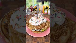 Cake Batter Flavored Pancakes 🥞 #foodhacks #recipe #shorts #musttry #cooking