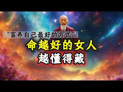 有福的女人，越会「藏」命越好！人生藏好这6样东西，妳会越来越旺。富养自己最好的方式— 「藏」！