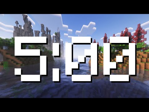 5 Minute Ambient Minecraft Fly-through Countdown Timer 🌏⏳