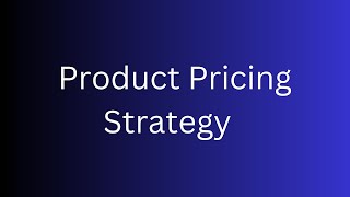 Tutorial - Product Pricing Strategy #product