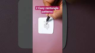 2 easy patterns for your zentangle inspired blackpen artwork #howto #diyart #ytshotstrending #shorts