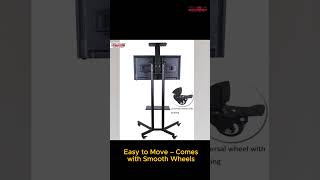 Techon Led Ludhiana  TV metal stand with Wheels Movable Tv Stand for 32" to 75” LED, LCD