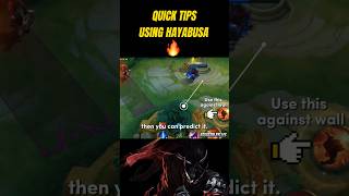 HERE’S A QUICK TIPS HOW TO PLAY HAYABUSA #mlbbshorts #mlshorts #mlbb #mploh #mplindo #rylles #mplid