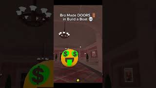i Built Roblox DOORS🚪in Build a Boat 🥶💀 #roblox #mrbeast #viral