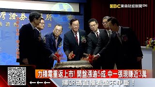 力積電重返上市！ 開盤漲逾5成、中一張現賺近3萬 @57ETFN