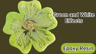#307 EN: Epoxy Resin Green and White Effects #webeffect #green #white