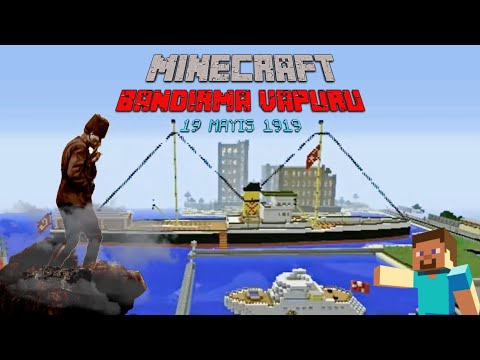 🛳️ 19 Mayıs 1919 🛳️ Minecraft Bandırma Vapuru 🛳️ Atatürk'ün Samsun'a Çıktığı Bandırma Vapuru 🛳️🚢🛥️