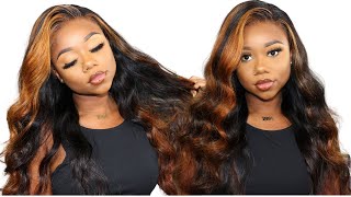 This Hair Got Me Feeling Myself!😻| Honey Blonde Highlight Lace Front Wig |Supernova Hair