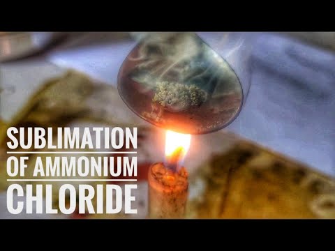 Sublimation of ammonium chloride