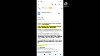 Wipro Offer Letter