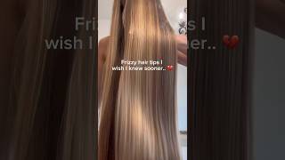 Top 5 frizzy hair tips I wish I knew sooner 👇🏻💖 #haircare #shinyhair