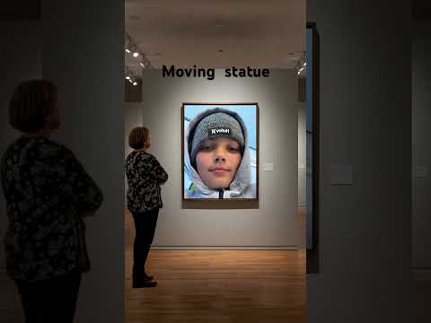 Moving statue