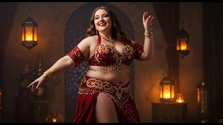 AI Arab Girl Dancing to "Habibi Fi Albi" 💃 | Futuristic Arabic EDM & Belly Dance 2025