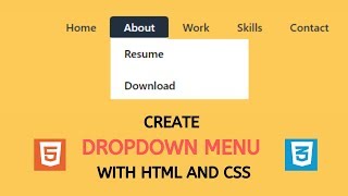 How To Create Dropdown Menu with Html and css