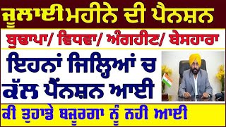 budhapa pension/budapa pension scheme in punjab/july mahine ki pension kab aaegi/punjab pension news