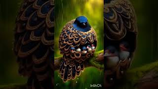 mother birds sheltering her Chicks creative ai #ai #birds #aishorts #aibirds