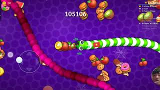 Worms game| a predatory snake top 1 sever  #funnymemes #subscribe #rắnsănmồi