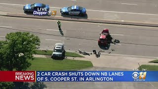 3 people injured in crash on Cooper Street in Arlington