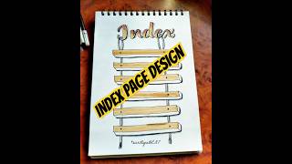 index page design for project 😊| | index page |#shorts #youtubeshorts #saritapatel_87 #index #trend