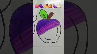 So satisfying creative painting 🍎🍇🍠🍑🍆🧄 #ytviral #artproject #trendingshorts
