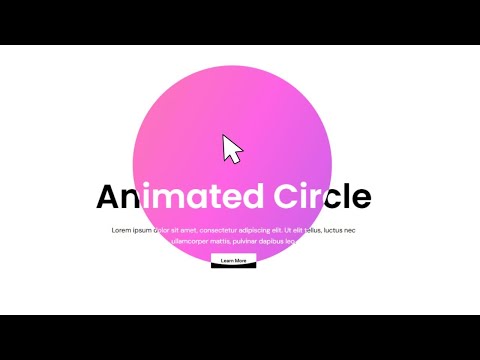 Animated Circle Background & Cursor Hover Effect in WordPress!