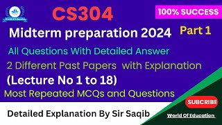 cs304 midterm preparation 2024| cs304 midterm preparation |cs304 midterm preparation MCQS