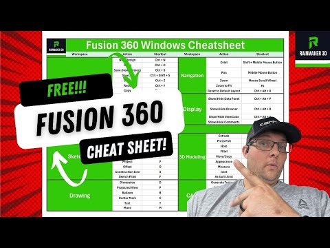 Fusion 360 Shortcuts You NEED to Know! Fusion 360 Cheat Sheet Download