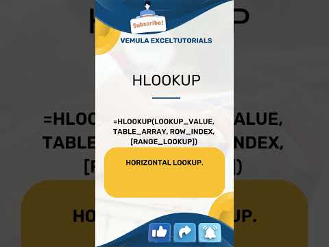 HLOOKUP formula Top 100 Excel formulas #msexcel #exceltutorials #exceltips #trending #excelformulas