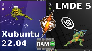 Xubuntu 22.04 vs LMDE 5: RAM Usage