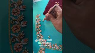 Latest aari work design blouse | simple aari work blouse | bridal aari work blouse |thread work #fyp