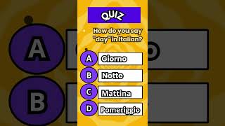 How do you say "day" in Italian? #europeanlanguage #italianlanguage #quiz #romancelanguage #english