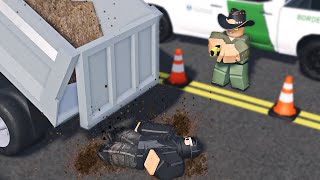 Criminal HIDES in DUMP TRUCK to get through BORDER! (emergency response liberty county)