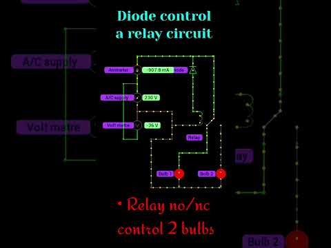 Diode type and work | diode control a relay wiring circuit | relay control circuit a relay | Relay