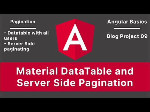 Angular Material DataTable & Server Side Pagination | Blog Project V-09