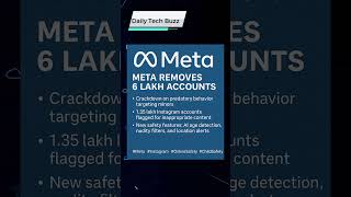 Meta Removes 6 Lakh Accounts #MetaSafety#OnlineProtection#TeenSafety#DigitalWellbeing#MetaUpdate