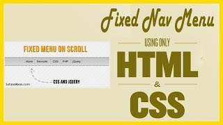 Create Fixed Navigation Menu Using HTML & CSS