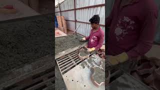 ⚡⚡Car Parking Bricks Making Process⚡⚡#shorts #telugufoodie #esangathulu #streetfood #foodie#omelette