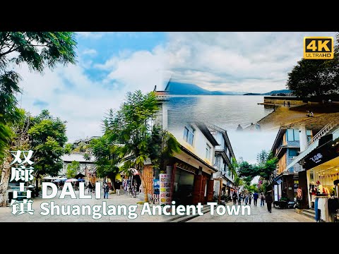 Shuanglang Ancient Town | China Yunnan Video | Dali City | Walking Tour | 4K Video HD 60fps