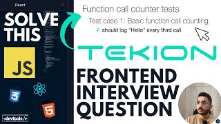 Solving Tekion Frontend Interview Question | Function Call Counter