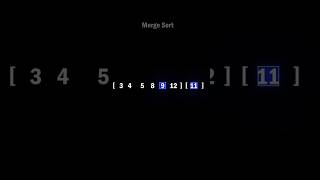 merge sort algorithm in dsa #shorts #short  #dsa #datastructure #mergesort  #cse