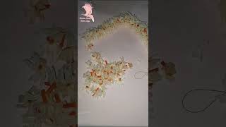 🌸 Floral Garland of Coral Jasmine 🌸....#diyideas #flower #floralgarland #mustwatch #musttry