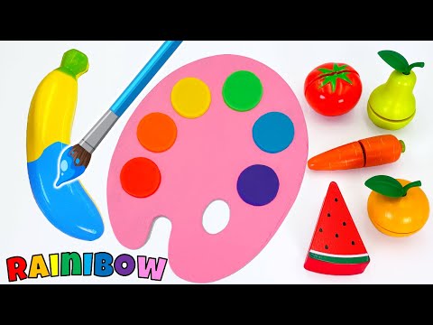 Spot the Fruits & Vegetables Painted the Wrong Colors!